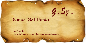 Gancz Szilárda névjegykártya